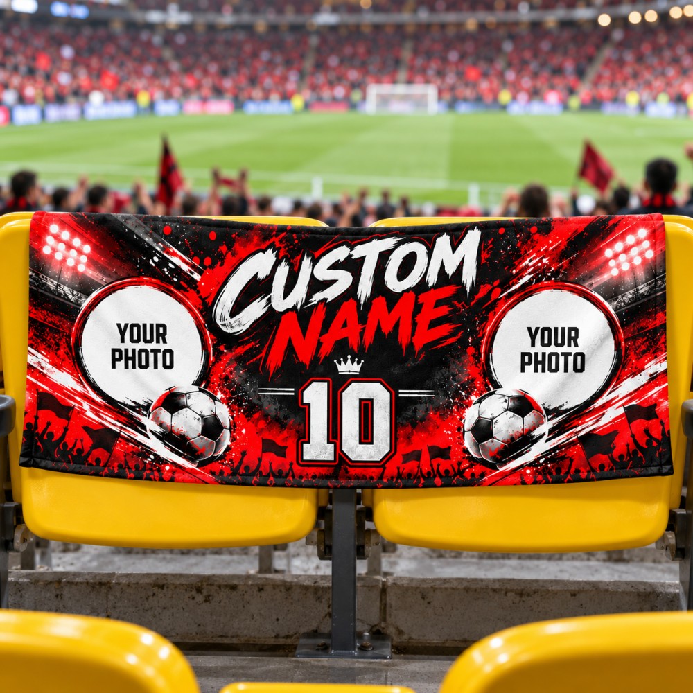 1PCS Custom Soccer Fan Towel P - Party Games Name review and price